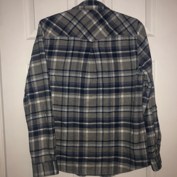 Blue and Grey Wind River Plaid Shirt - Picture 2 of 5